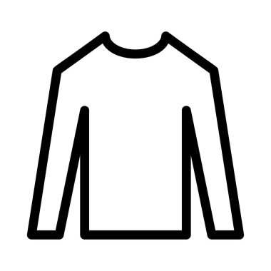 Beyaz arka plan üzerinde izole siyah anahat jumper