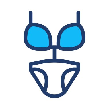 Beyaz arka plan üzerinde izole basit beyaz ve mavi mayo