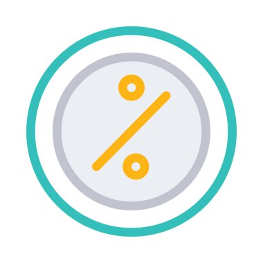 Yüzde ile sade düğme imza izole üzerinde beyaz arka plan