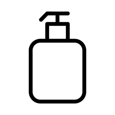 Beyaz arka plan üzerinde izole siyah anahat vücut losyonu