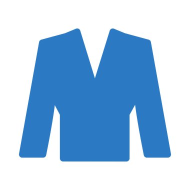 Düz stil beyaz arka plan üzerinde izole mavi jumper