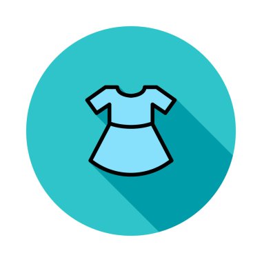 Beyaz arka plan üzerinde izole daire mavi elbise