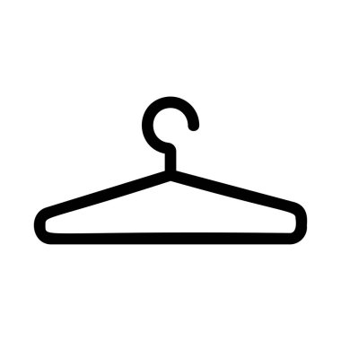 Beyaz arka plan üzerinde izole siyah anahat askı