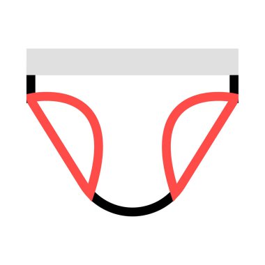 Beyaz arka plan üzerinde izole gri, siyah ve kırmızı külot