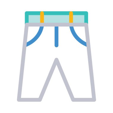 Beyaz arka plan üzerinde izole basit renkli kot