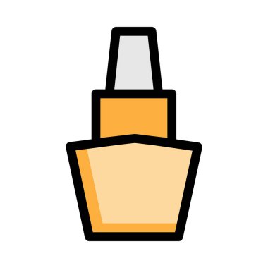 Beyaz arka plan üzerinde izole turuncu ve gri parfüm