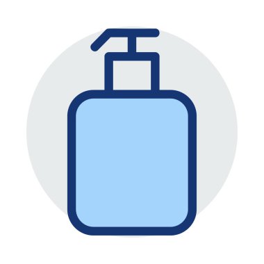 Beyaz arka plan üzerinde izole mavi ve gri renklerde vücut losyonu