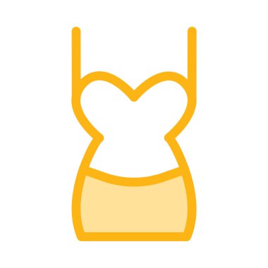 Basit Turuncu elbise üzerinde izole beyaz arka plan