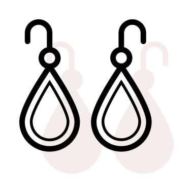 Küpe bej gölge beyaz zemin üzerine