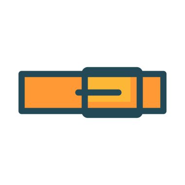 Beyaz arka plan üzerinde izole sarı kuşak