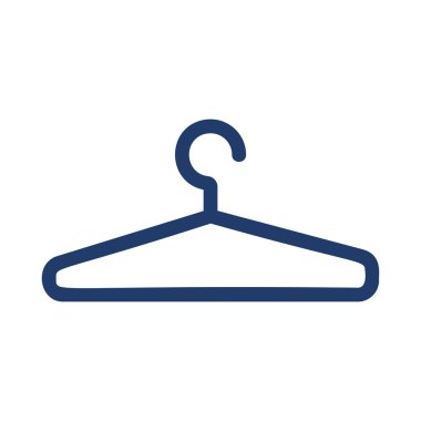 Basit koyu mavi askı beyaz arka plan üzerinde izole