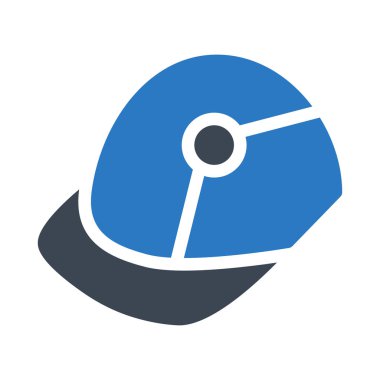 Düz stil beyaz arka plan üzerinde izole mavi delik