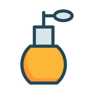 Beyaz arka plan üzerinde izole sarı vintage parfüm