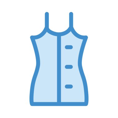 Basit mavi ince elbise beyaz arka plan üzerinde izole