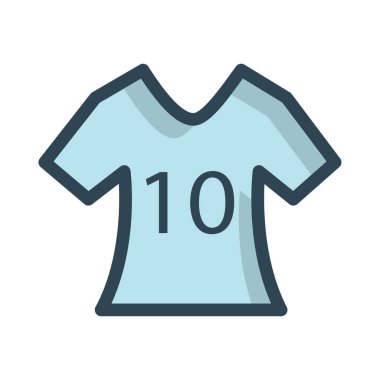 10 numara beyaz arka plan üzerinde izole mavi tişört