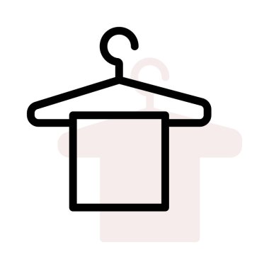 Askı bej gölge beyaz zemin üzerine havlu ile