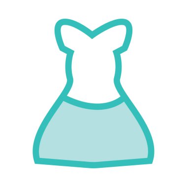 Beyaz arka plan üzerinde izole basit yeşil elbise