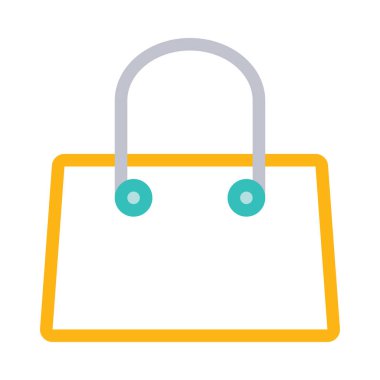 Beyaz arka plan üzerinde izole basit küçük el çantası