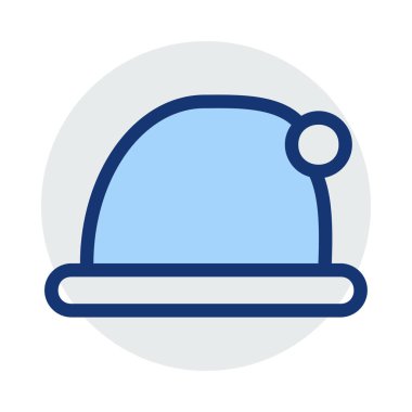 Beyaz arka plan üzerinde izole mavi ve gri renklerde şapka