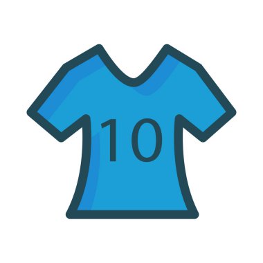 10 numara beyaz arka plan üzerinde izole mavi tişört