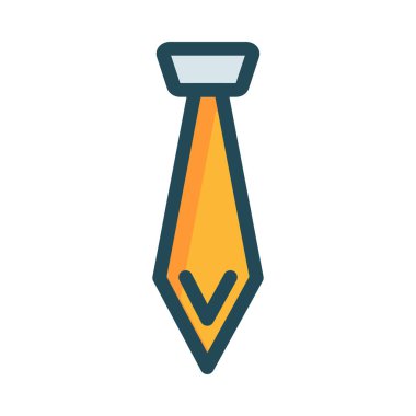 Beyaz arka plan üzerinde izole Sarı kravat