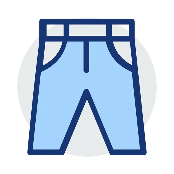 Jeans Aux Couleurs Bleu Gris Isolés Sur Fond Blanc — Image vectorielle