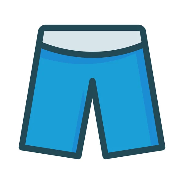 Blå Shorts Isolerad Vit Bakgrund — Stock vektor