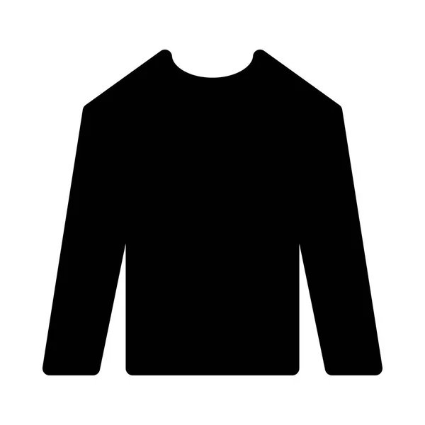 Maglione Glifo Nero Isolato Sfondo Bianco — Vettoriale Stock