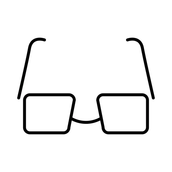 Lunettes Contour Isolées Sur Fond Blanc — Image vectorielle