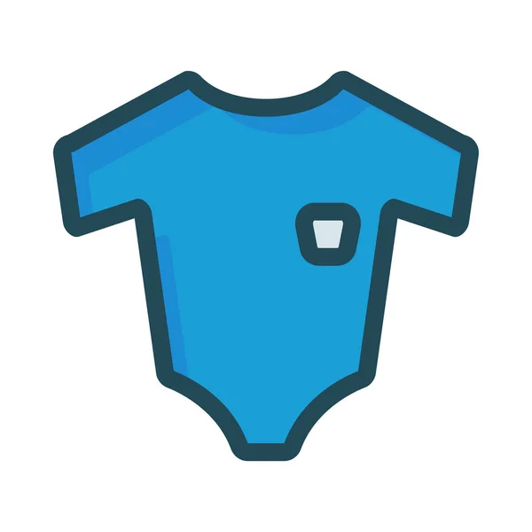 Bodysuit Azul Isolado Fundo Branco — Vetor de Stock