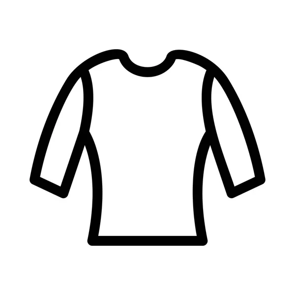白い背景の分離された黒いアウトライン ジャンパー — ストックベクタ