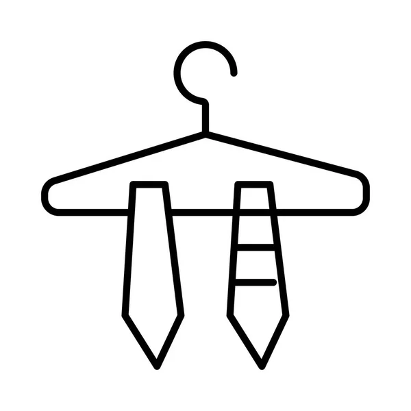 Начерки Вішалки Краватками Ізольовані Білому Тлі — стоковий вектор