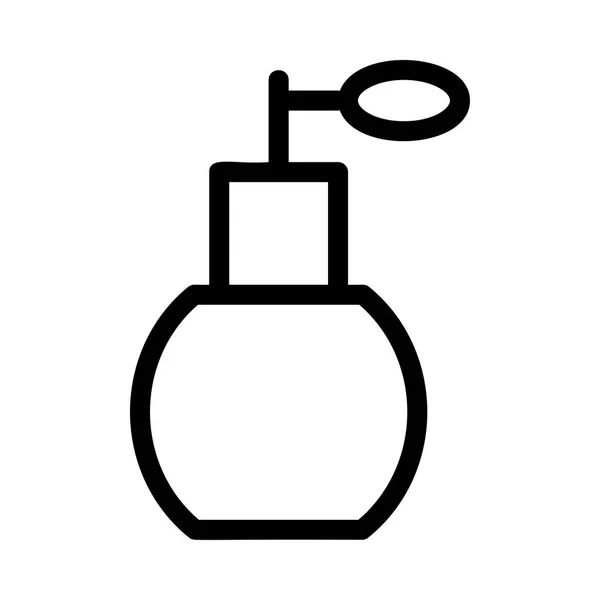 Beyaz Arka Plan Üzerinde Izole Siyah Anahat Vintage Parfüm — Stok Vektör