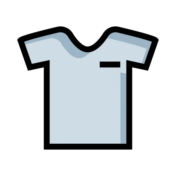 Shirt Gris Isolé Sur Fond Blanc — Image vectorielle