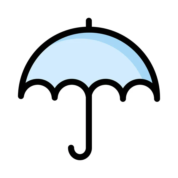Blå Paraply Isolerad Vit Bakgrund — Stock vektor