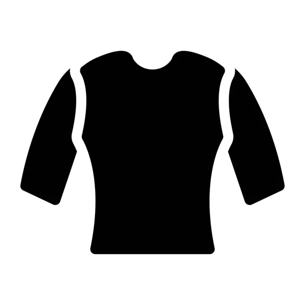黑色字形衬衫被隔离在白色背景上 — 图库矢量图片