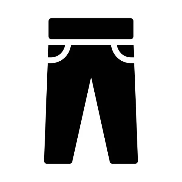 Glifo Negro Slim Jeans Aislados Sobre Fondo Blanco — Archivo Imágenes Vectoriales