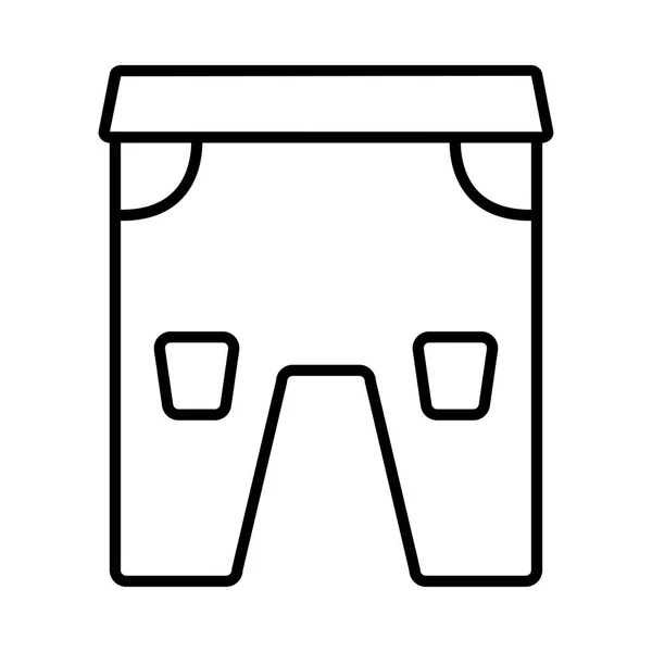 勾勒出白色背景的大长裤 — 图库矢量图片