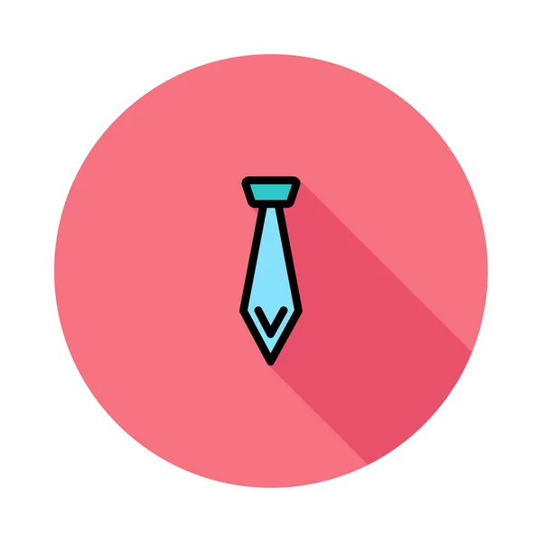 Μπλε Γραβάτα Ροζ Κύκλο Που Απομονώνονται Λευκό Φόντο — Διανυσματικό Αρχείο