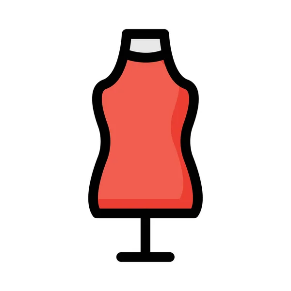 Mannequin Rouge Isolé Sur Fond Blanc — Image vectorielle