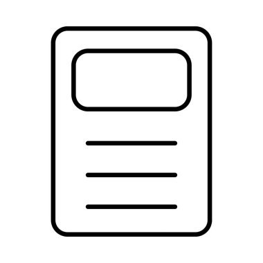 İnce çizgi belge beyaz arka plan üzerinde izole