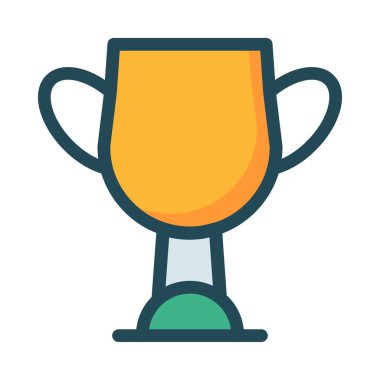 Beyaz arka plan üzerinde izole sarı ve yeşil kupa