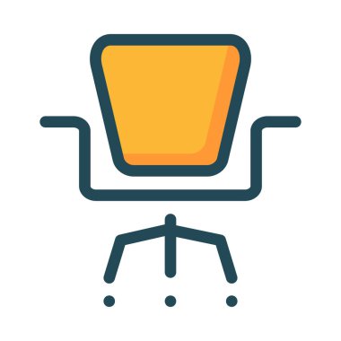 Beyaz arka plan üzerinde izole sarı koltuk