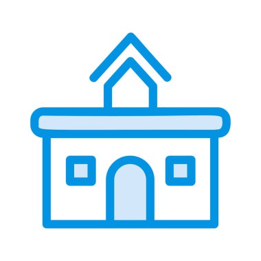 Beyaz arka plan üzerinde izole mavi ev