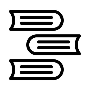 Beyaz arka plan üzerinde izole siyah anahat kitaplar