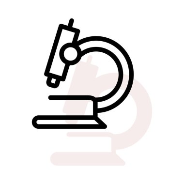 Mikroskop bej gölge beyaz zemin üzerine