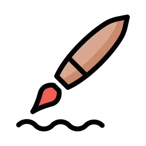 白い背景に分離された茶色と赤の飛行ロケット — ストックベクタ