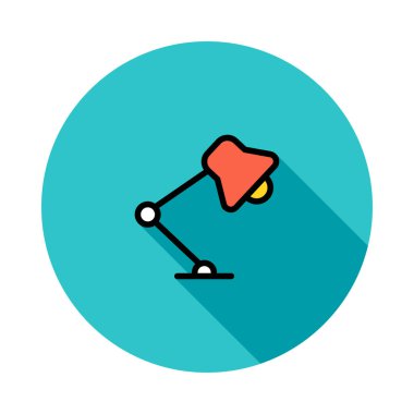 Beyaz arka plan üzerinde izole mavi daire kırmızı lamba