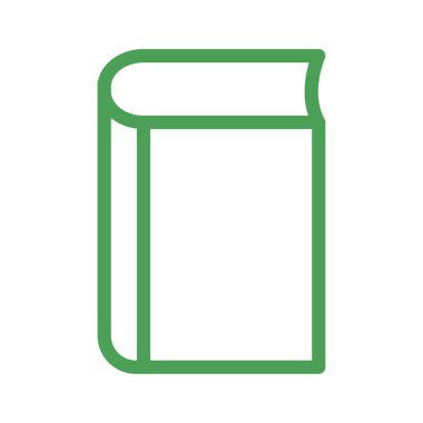 Beyaz arka plan üzerinde izole yeşil hat kitap