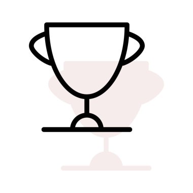 Beyaz arka plan bej gölge ile Kupası